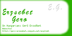 erzsebet gero business card